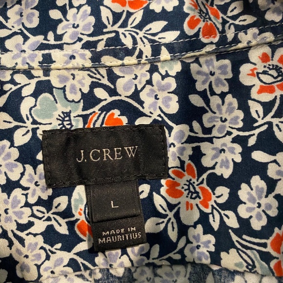 J.Crew Short Sleeve Casual Dress Shirt Floral - Picture 2 of 2